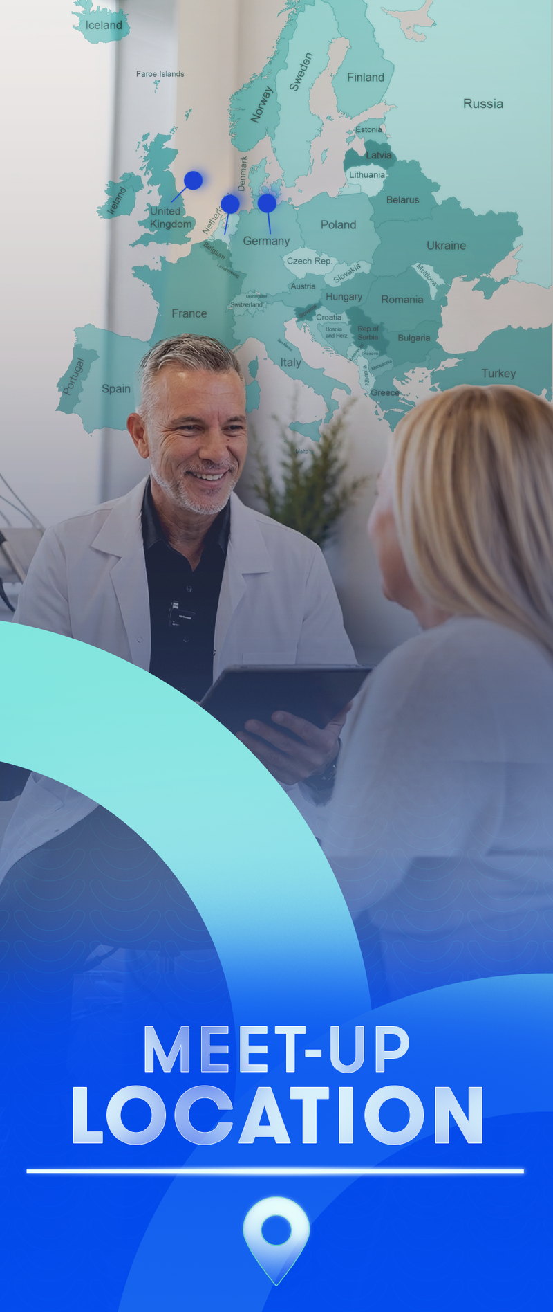 Free Ballıpınar dental meet-up — consultation in front of a map of Europe