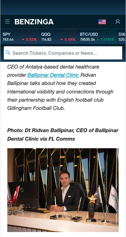Benzinga-artikel over Ballipinar, 17 augustus 2026