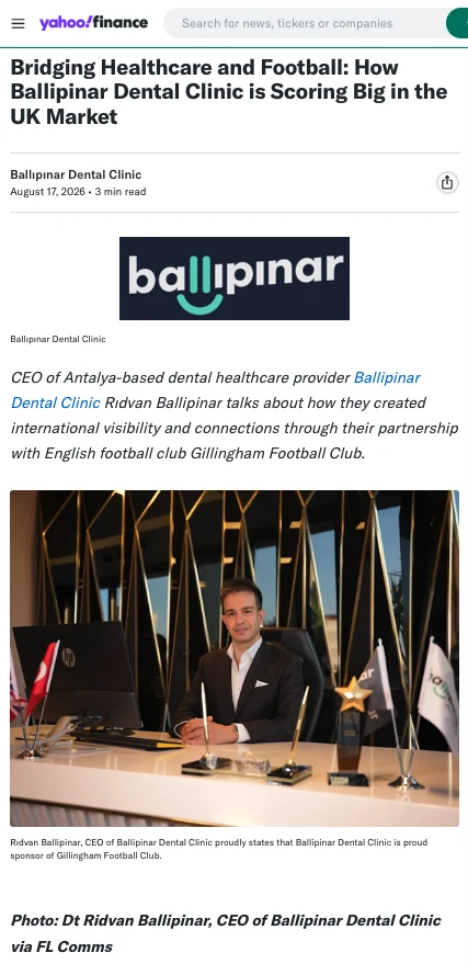 Yahoo Finance-artikel over Ballipinar, 17 augustus 2026